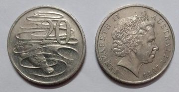 AUSTRALIA 20 CENTS 2000 USED COIN