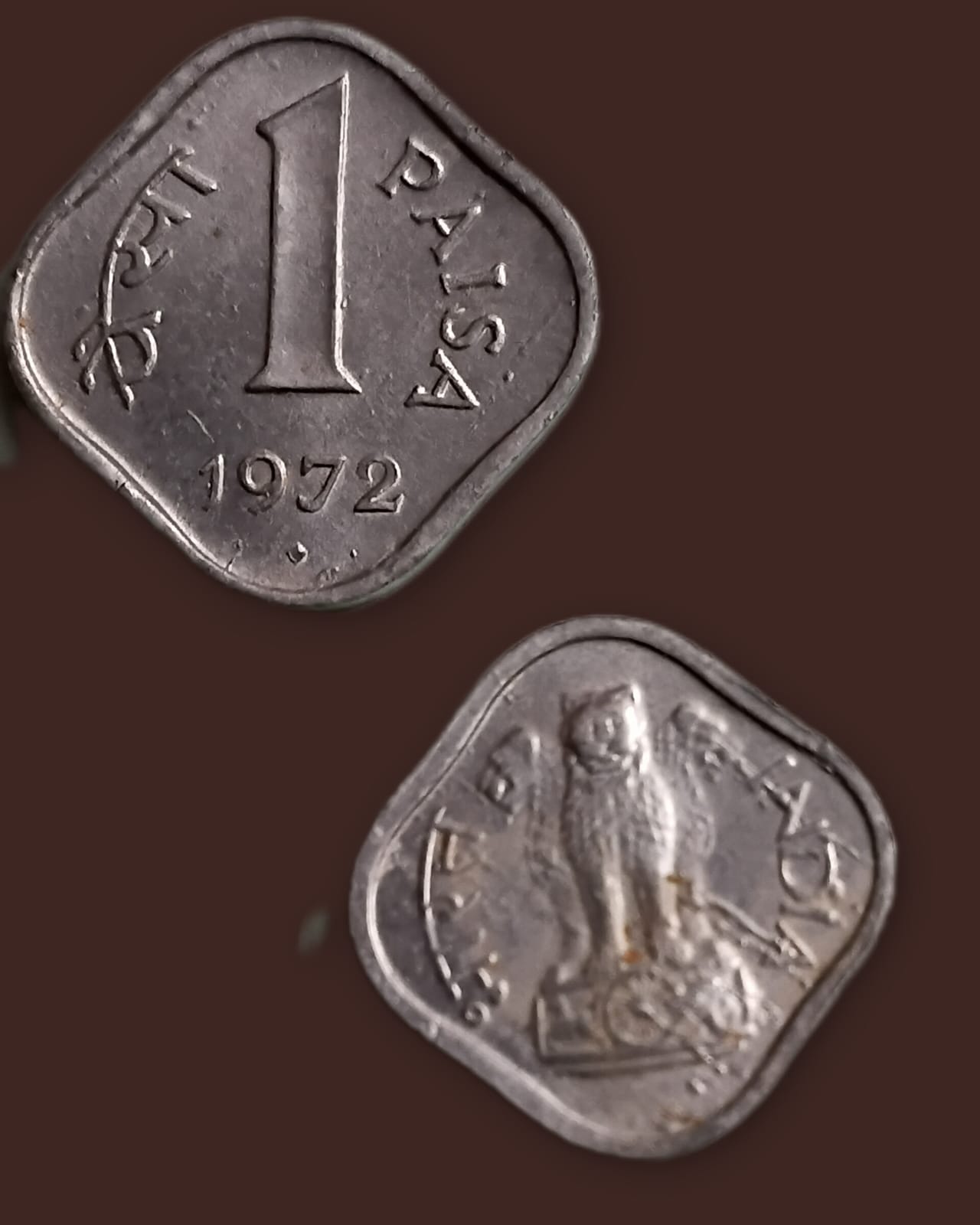 1 PAISE 1972 MUMBAI MINT USED COIN