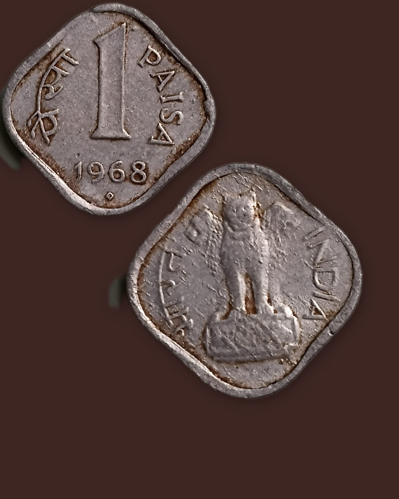 1 PAISA -1968 MUMBAI MINT USED COIN
