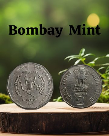 2 Rupee - Globilizing Indian Agriculture (Agri Expo 95) MUMBAI MINT UNC COIN
