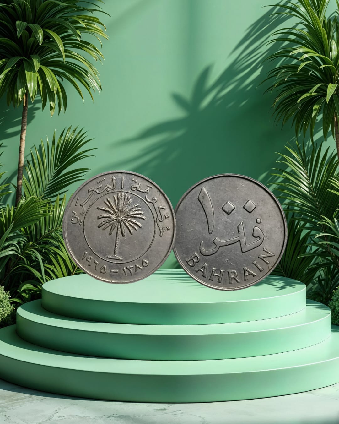 BAHRAIN 100 FILLS 1965 USED)