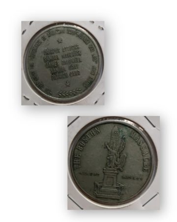 200th ANNIVERSARY of BOSTON MASSACRE 1970 TOKEN COIN USED