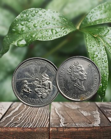 25 Cents Canada 2000 Elizabeth II D.G. Regina WISDOM SAGESSE USED COIN