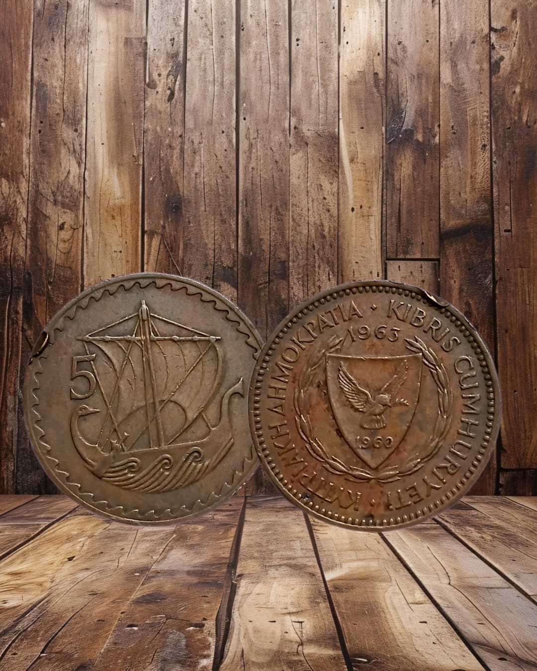 CYPRUS 5 MILS 1963(used)