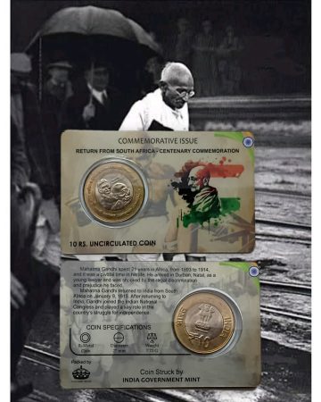 Gandhi Return From South Africa ATM card Rs.10 Pvt Pack