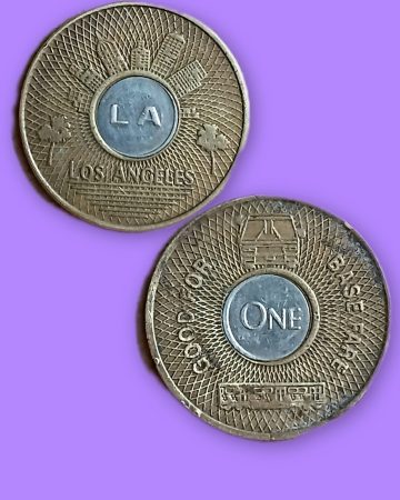 USA-LOS ANGELES BUS FARE -GOOD FOR ONE TOKEN