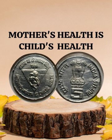 5 Rupees - Mother's Health is Child's Health NOIDA MINT UNC COIN