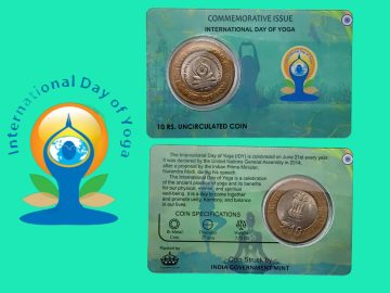 International Day Of Yoga  ATM card Rs.10  Pvt Pack