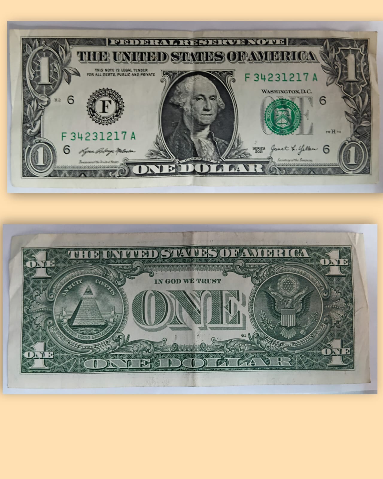 United States of America Currency 1 Dollar 2021 (Used)