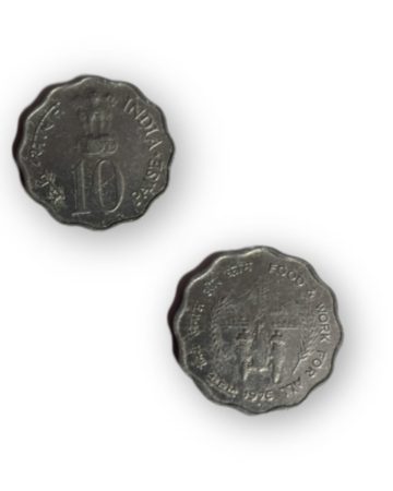 Food and Work for All (FAO Series), 1976 (Mumbai Mint) UNC Coin