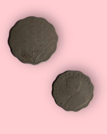 British India Coin George V-1 Anna 1912 Used Coin (Copper Nickle)