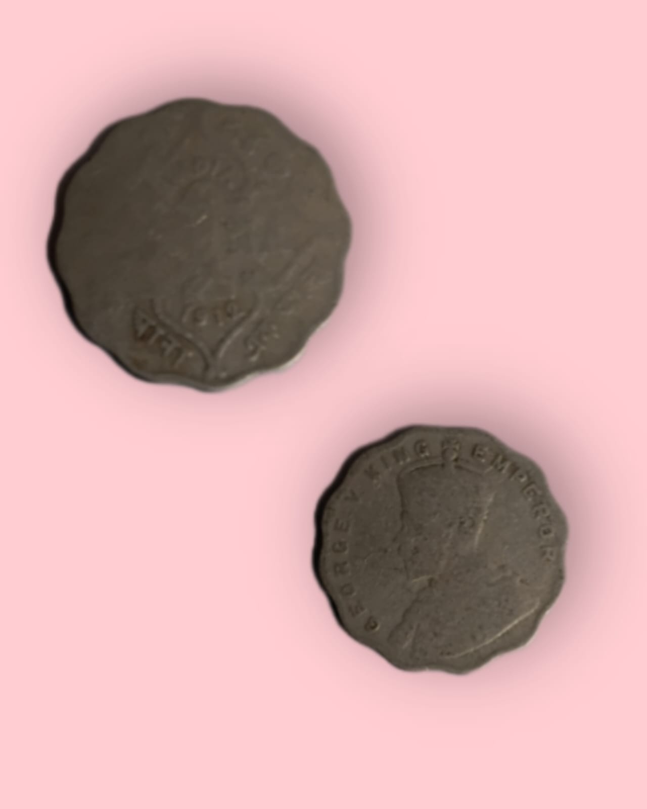 British India Coin George V-1 Anna 1912 Used Coin (Copper Nickle)